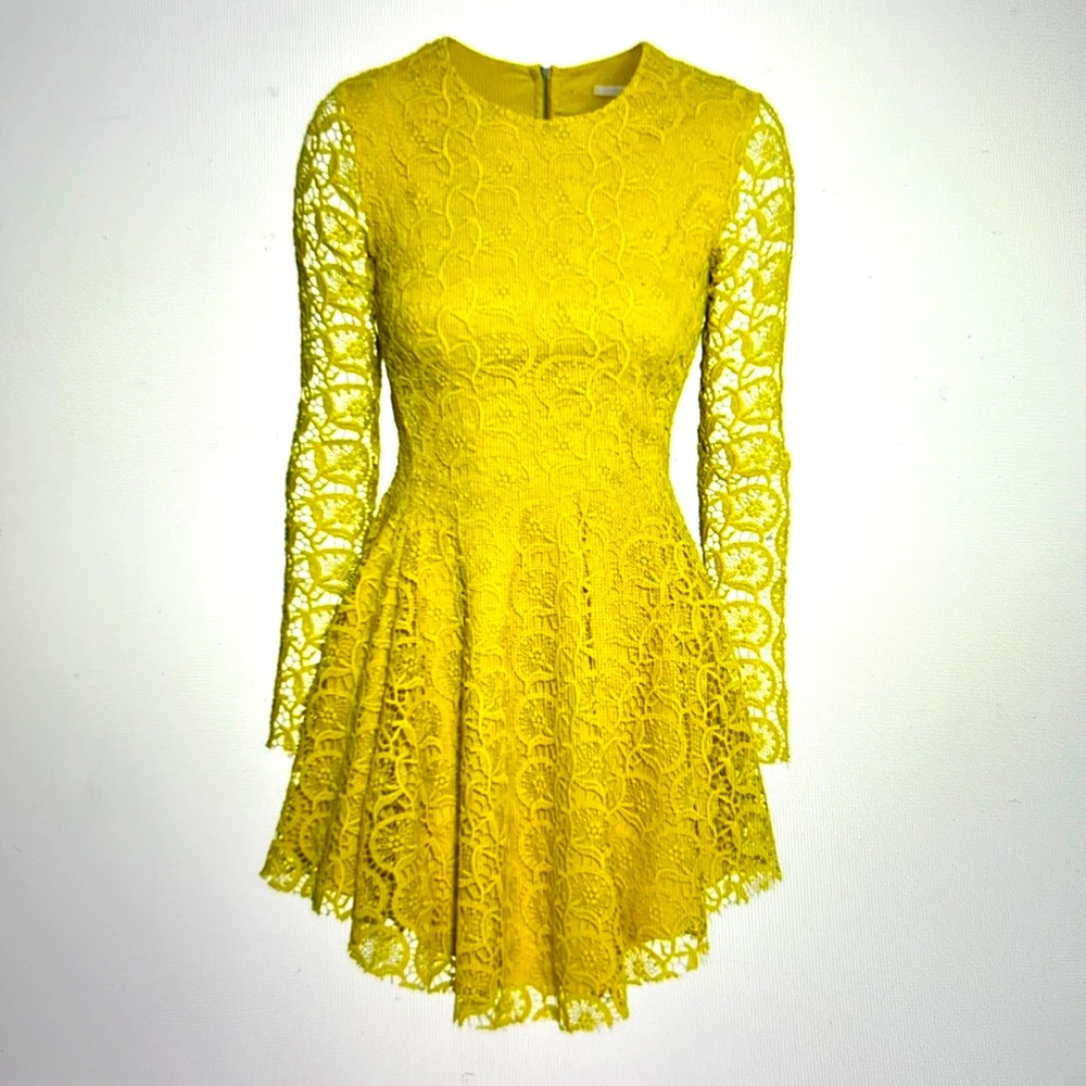 H&M Yellow Circular Lace Dress